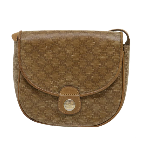 CELINE Macadam Canvas Shoulder Bag Beige Auth 29662 - Picture 13 of 16